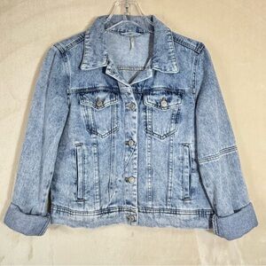 Free People Women’s Denim Jean Jacket Size Small